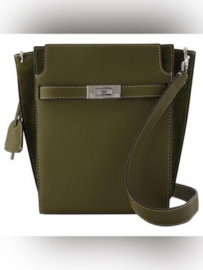 Tory Burch double bucket Lee bag pebbled - leccio
